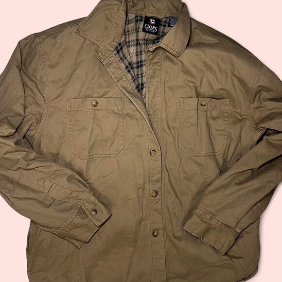 Tan chaps button up jacket size - Picture 2 of 5